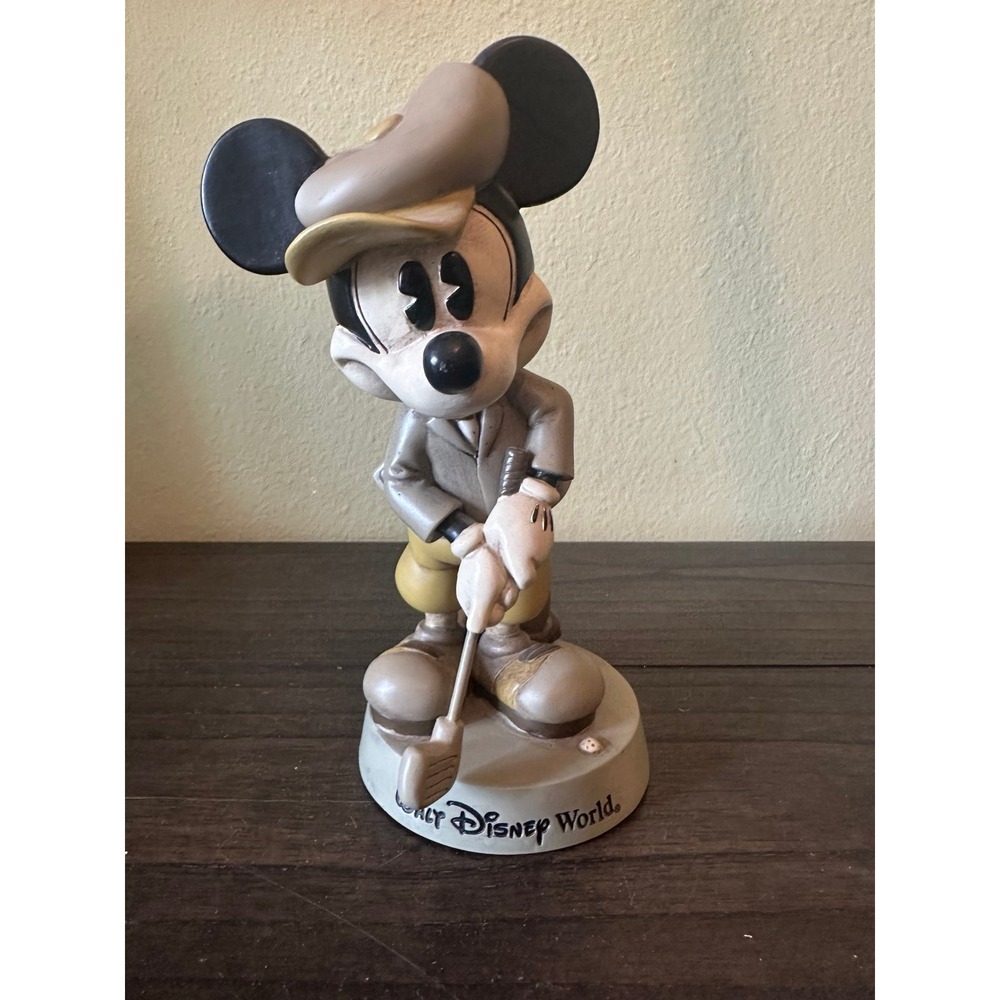 Walt Disney World Mickey Mouse Golfer Bobblehead Disney Golf Figurine